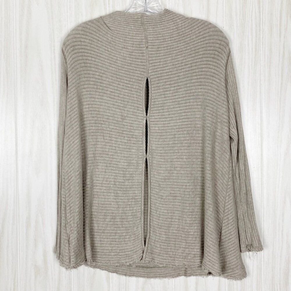 Free People | We The Free | Tan Lovers Rib Split Back Pullover Size XS - Picture 2 of 5